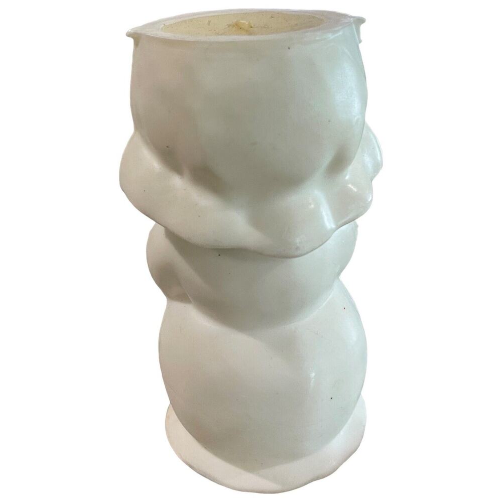Avon SNOWMAN Christmas Bayberry Fragrance Candle Mrs. Snowlight 5 1/4" Vintage - Picture 6 of 9
